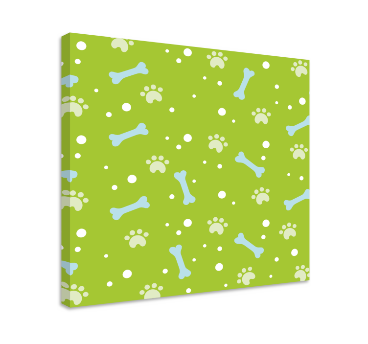 Obraz psa s potiskem tlapek - TenStickers