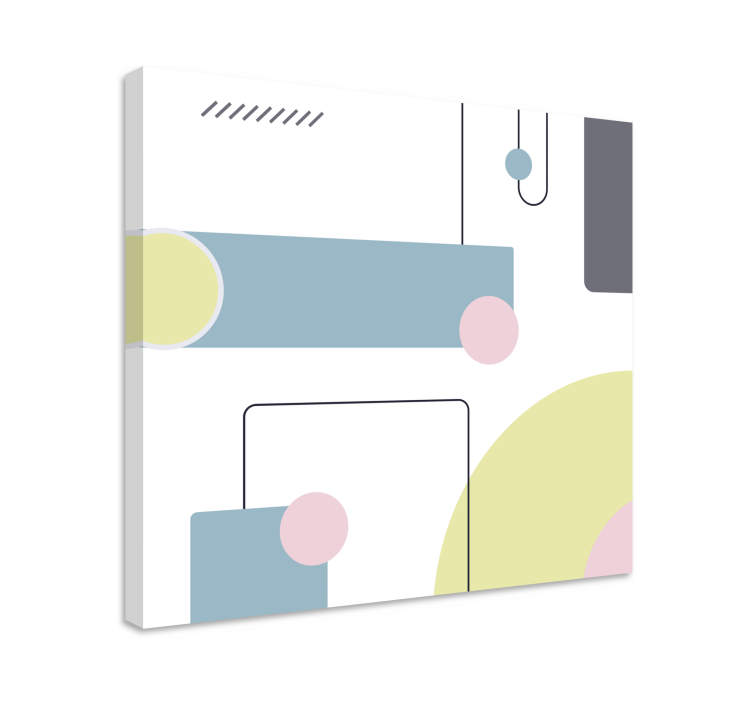 Moderní obraz abstraktní geometrická kompozice - TenStickers