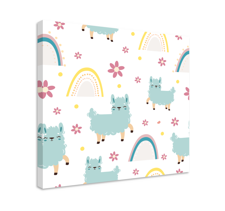 Legrační ovčí jednorožci vzor školky obraz - TenStickers