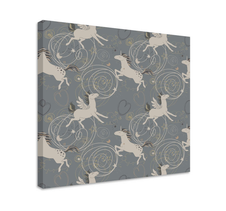 Obraz jednorožce a kouzelných křídelných bytostí - TenStickers