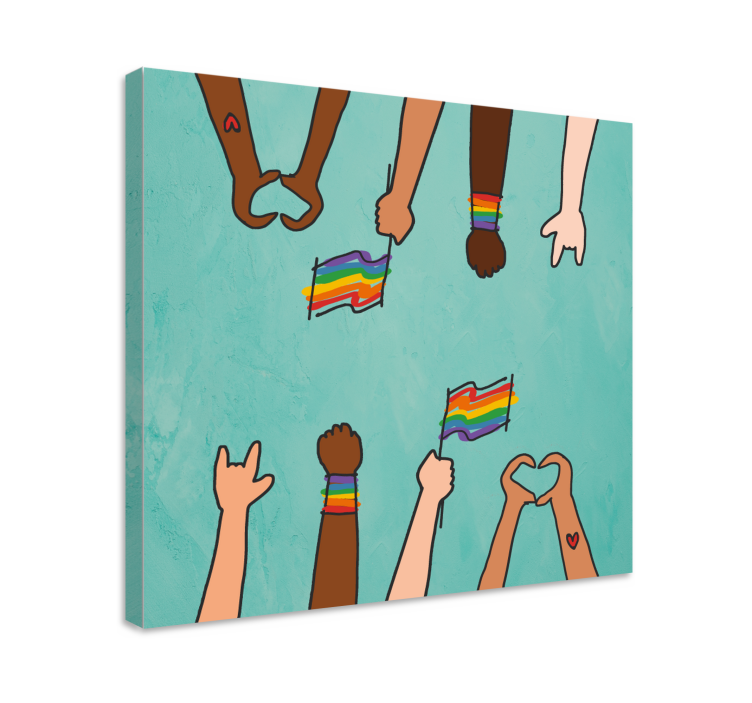 Gay pride doodle styl domácí tisk na obraz - TenStickers