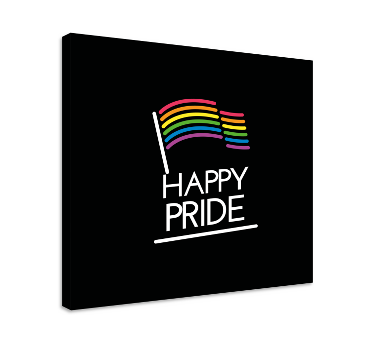 Barevné pride day štítky domácí obrazy na plátně - TenStickers