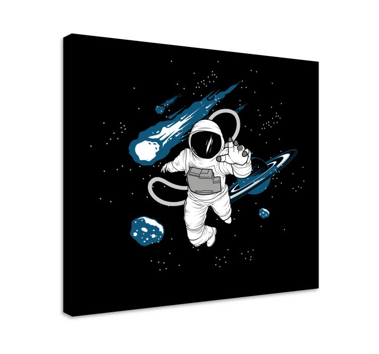 Plátno s potiskem videohry astronaut v univerzu - TenStickers