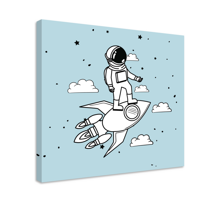 Obraza s ovocem vesmírné dobrodružství astronauta - TenStickers
