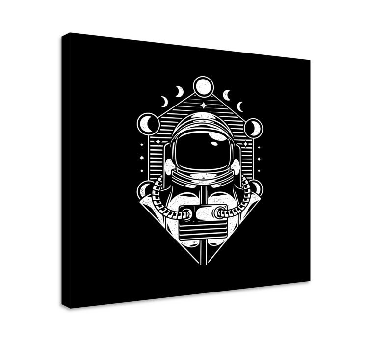 Plátno s potiskem videohry astronaut měsíční fáze - TenStickers