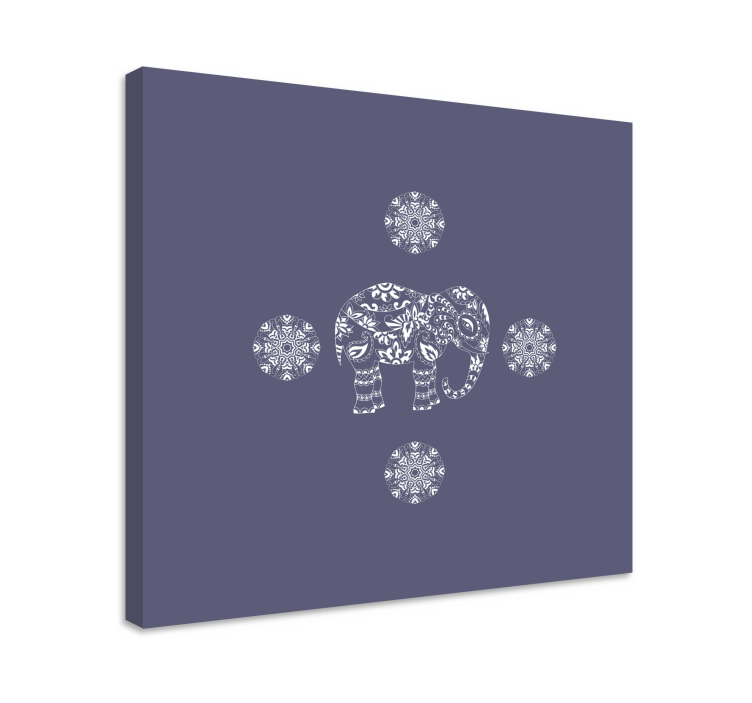 Obraza slona s dekorativním motivem slona - TenStickers