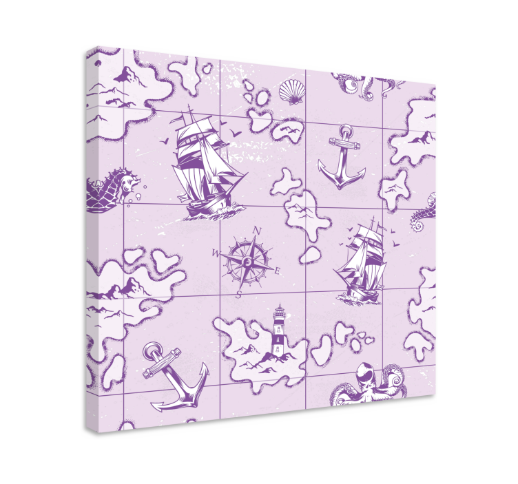 Námořní obraz vintage námořní kompas - TenStickers