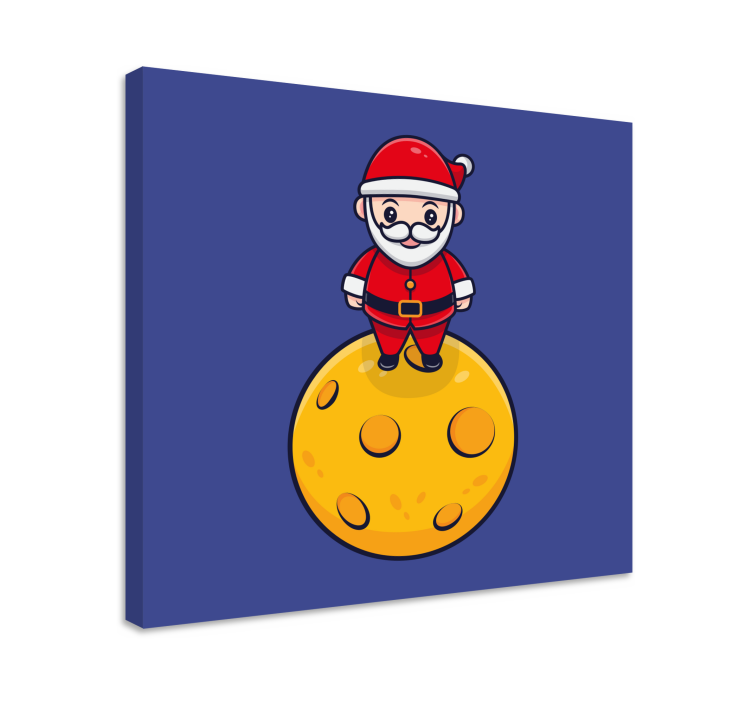 Obraza děti santa na měsíci - TenStickers