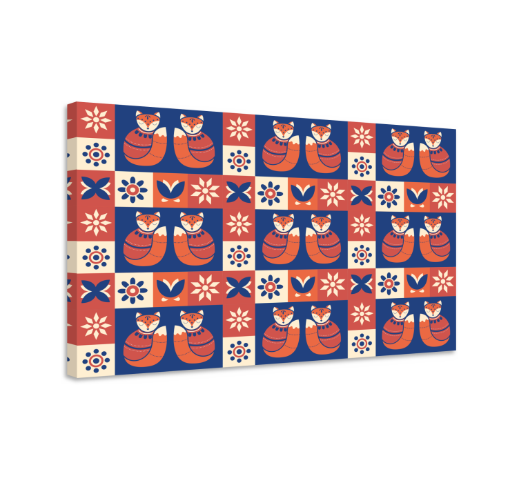 Obraza koček přátelský kočičí vzor - TenStickers