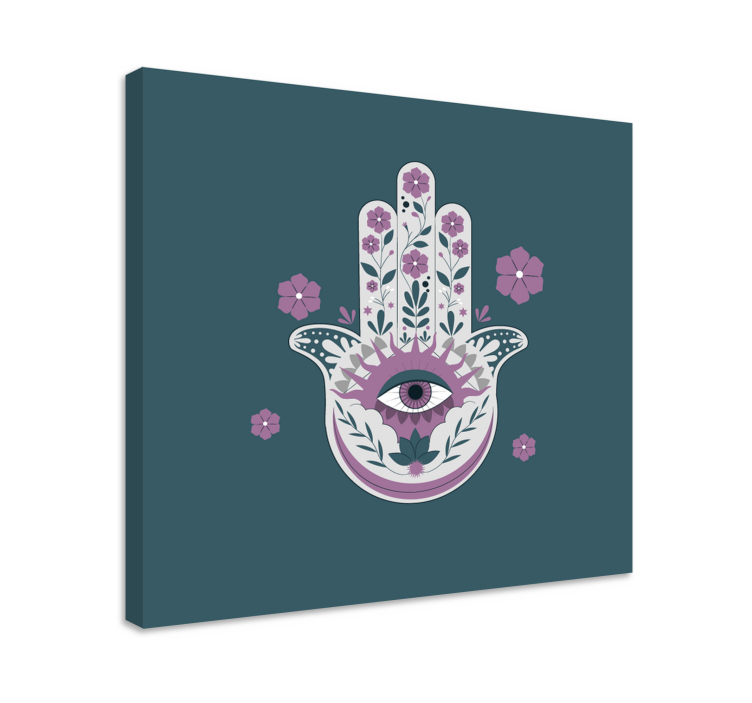 Fatima's hand yoga mat canvas art prints - TenStickers