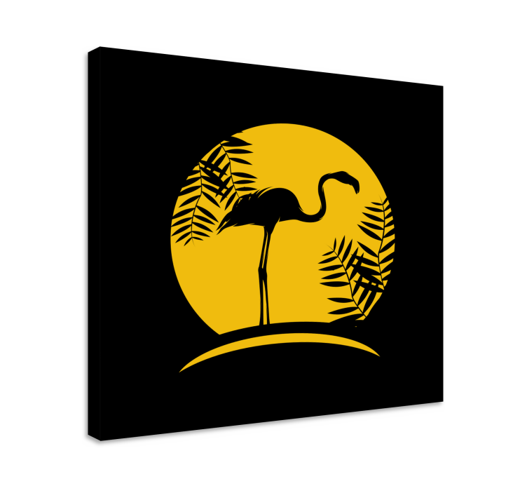 Obraz ptáka elegantní silueta plameňáka - TenStickers