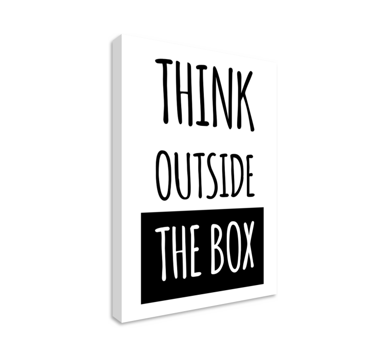 Myslet mimo krabici motivační obraz - TenStickers