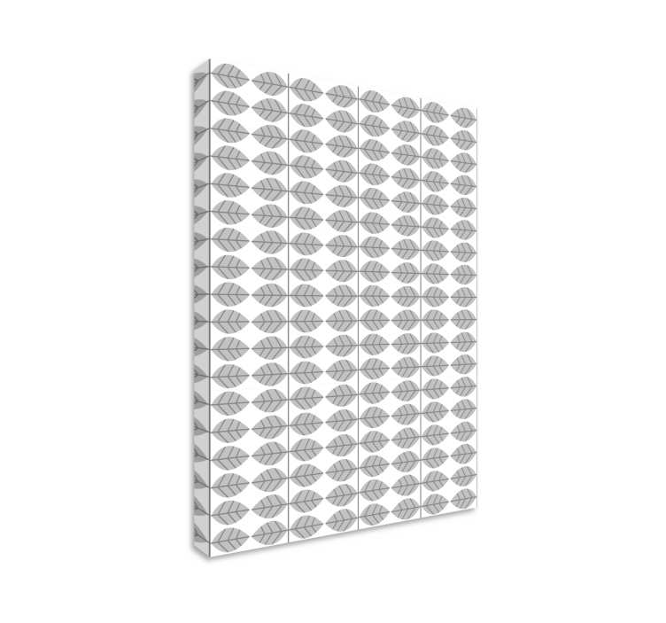 Obraza květin a rostlin s stylizovaným listovým vzorem - TenStickers