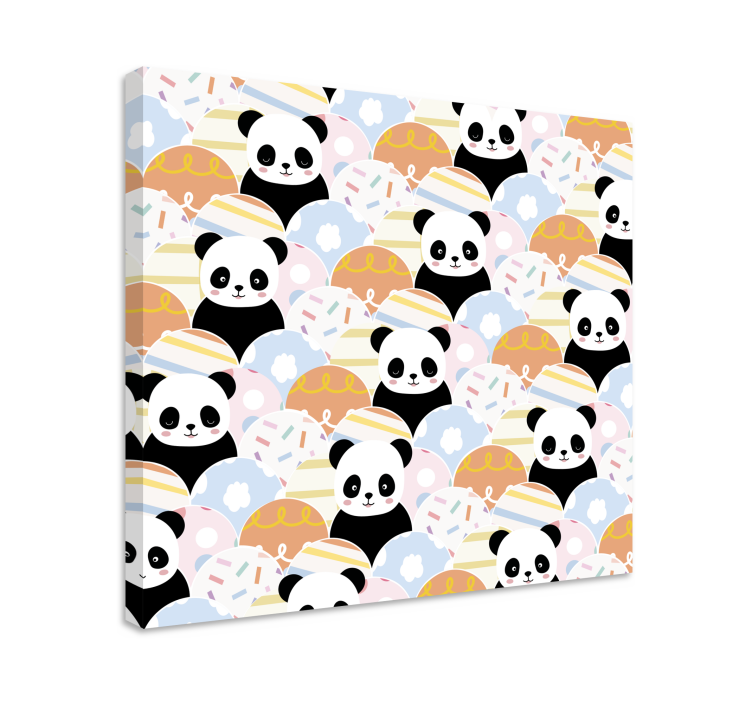Patchwork panda design zvířecí obraz - TenStickers
