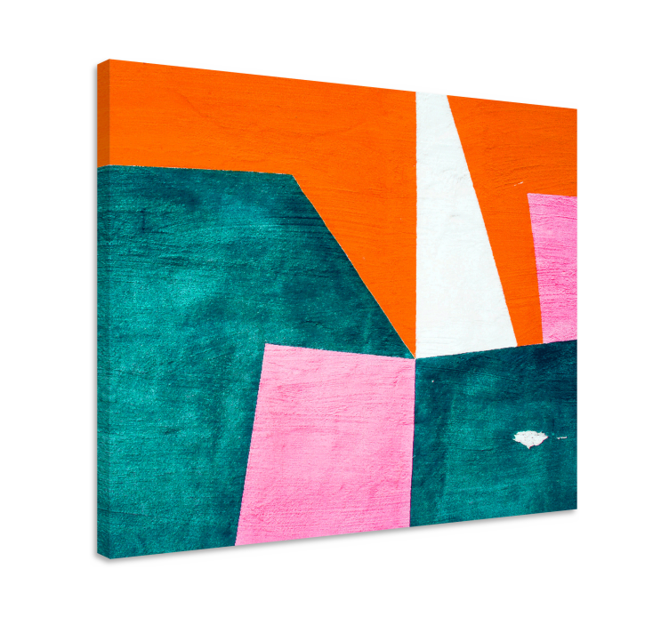 Geometrická obraza abstraktní oranžová kompozice - TenStickers