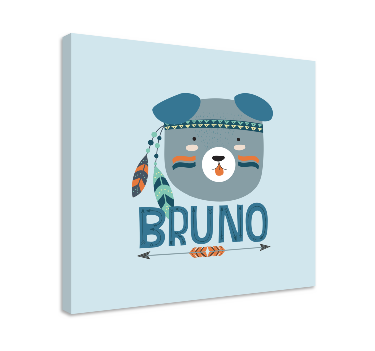 Hravý medvěd ilustrace Obraza zvířat - TenStickers