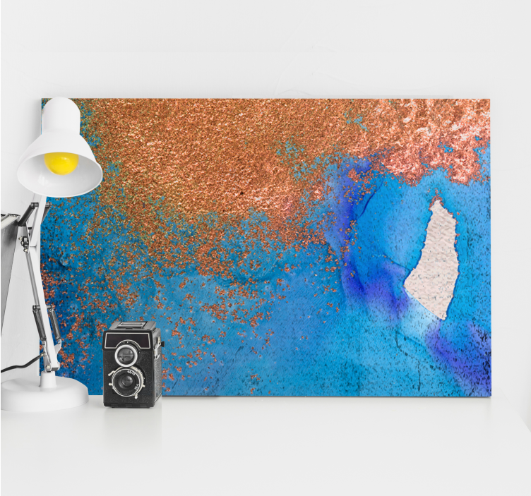 Abstraktní obraza s texturou v modré barvě - TenStickers