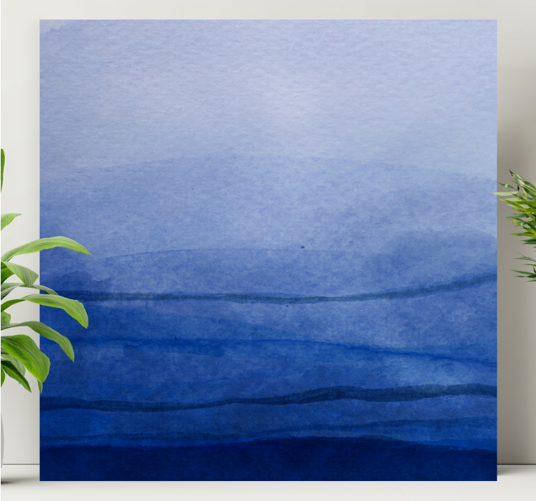 Abstraktní obraza vrstvené modré tóny - TenStickers