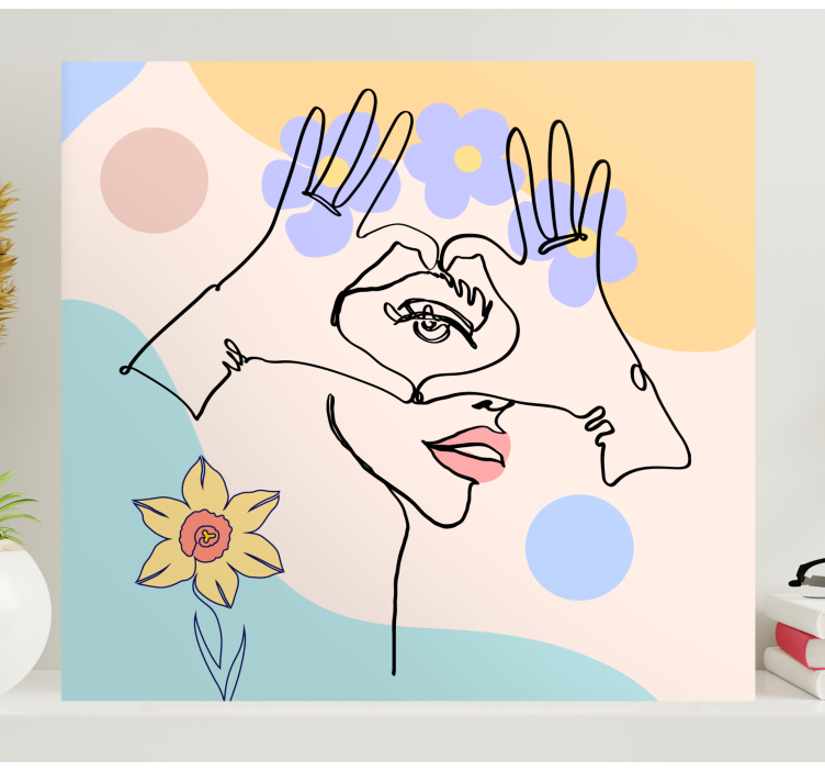 Abstraktní ruční čáry Umělecká obraza - TenStickers