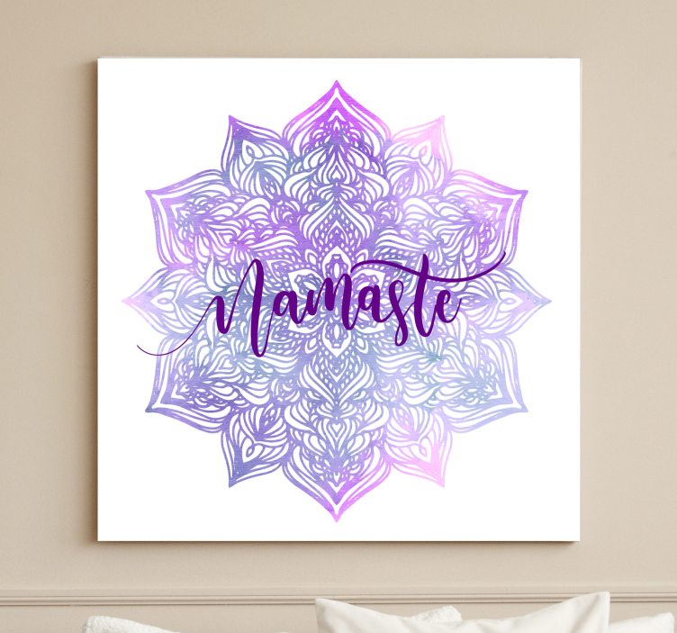 Fialová mandala namaste mandala obraz umění zdi - TenStickers