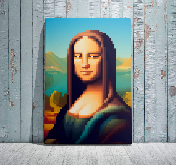 Gioconda pixel umělecký obraz na plátně - TenStickers
