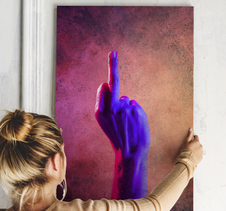 Juvenil f * ck you teen canvas prints - TenStickers