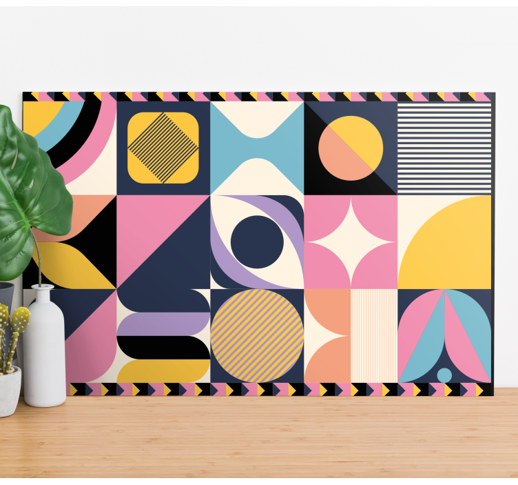 Multi postavy malování geometrického plátna - TenStickers