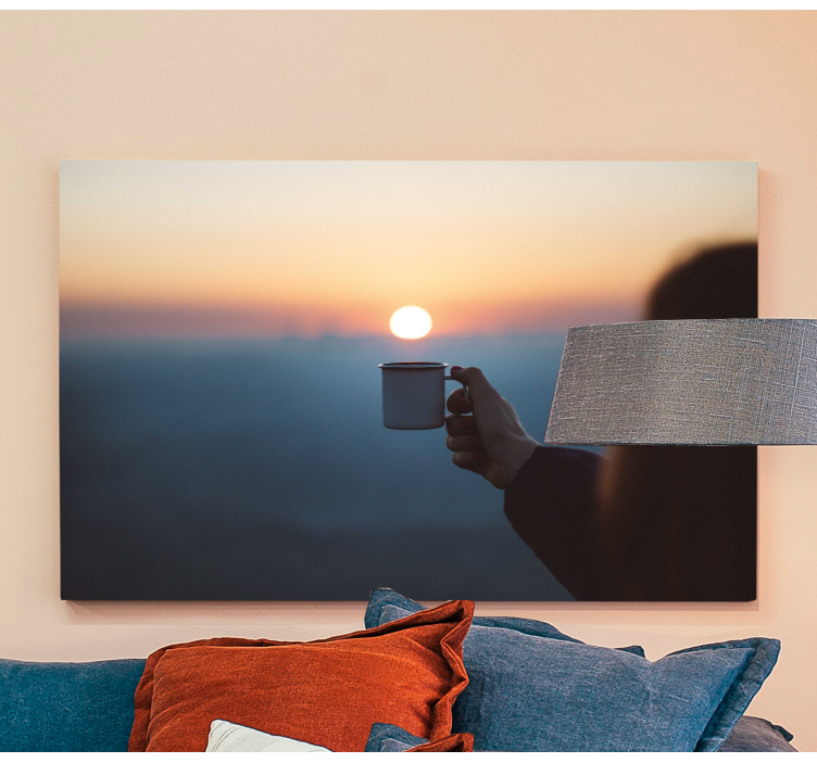 Obraz lidé a postavy s držícími hrnky - TenStickers