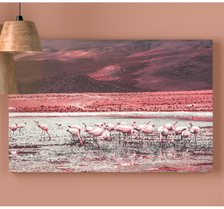 Obraz ptáka plameňáci u vody - TenStickers