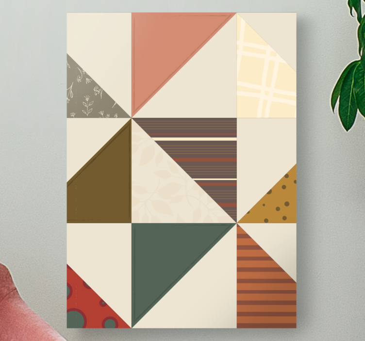 Obraza buddhy v geometrickém mozaikovém vzoru - TenStickers