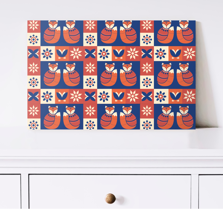 Obraza koček přátelský kočičí vzor - TenStickers