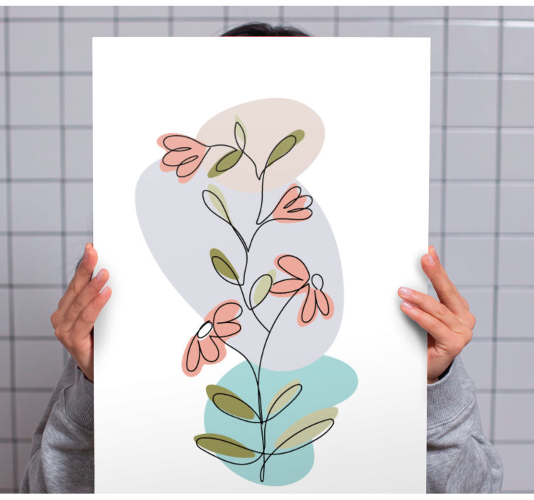 Obraza květin a rostlin botanická květinová kompozice - TenStickers