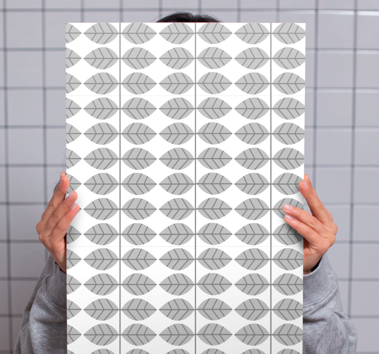 Obraza květin a rostlin s stylizovaným listovým vzorem - TenStickers