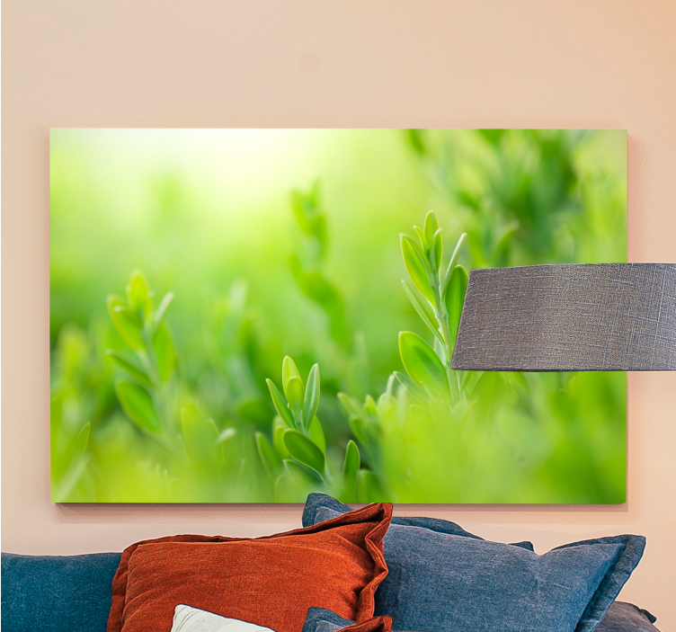 Obraza květin a rostlin zelené detaily zblízka - TenStickers