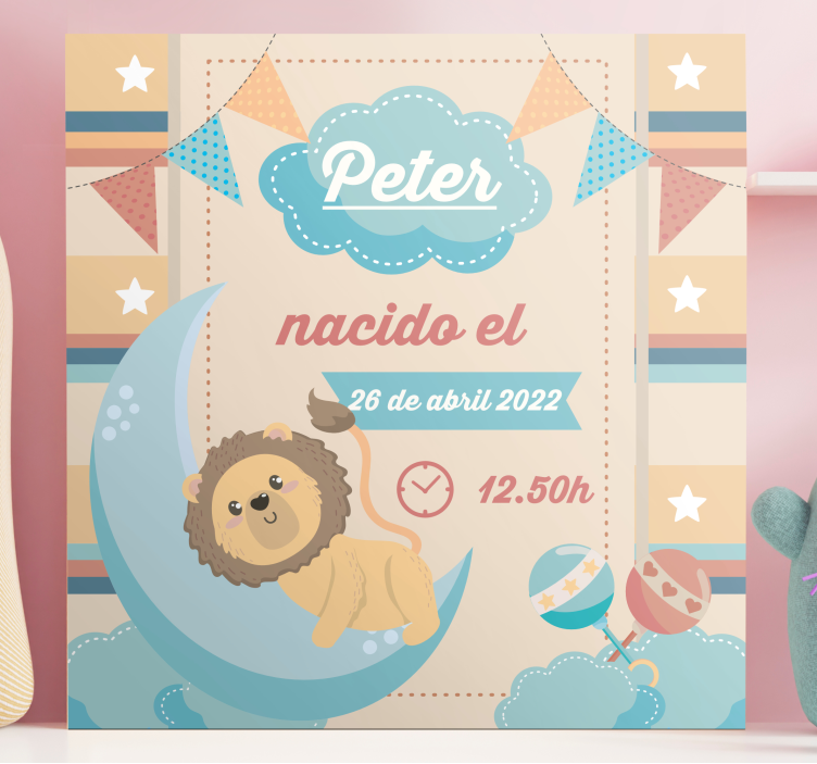 Obraza pro školku oslava lvího měsíce - TenStickers