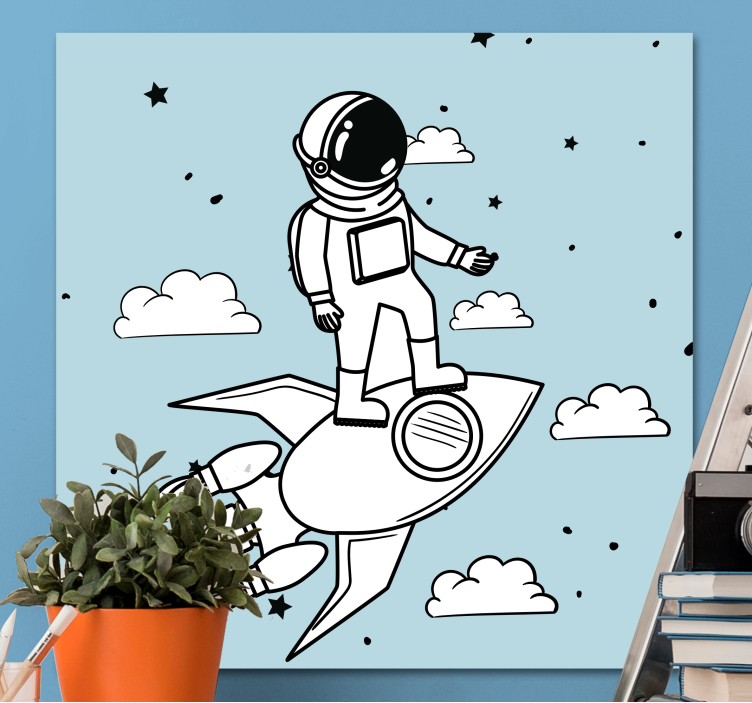 Obraza s ovocem vesmírné dobrodružství astronauta - TenStickers