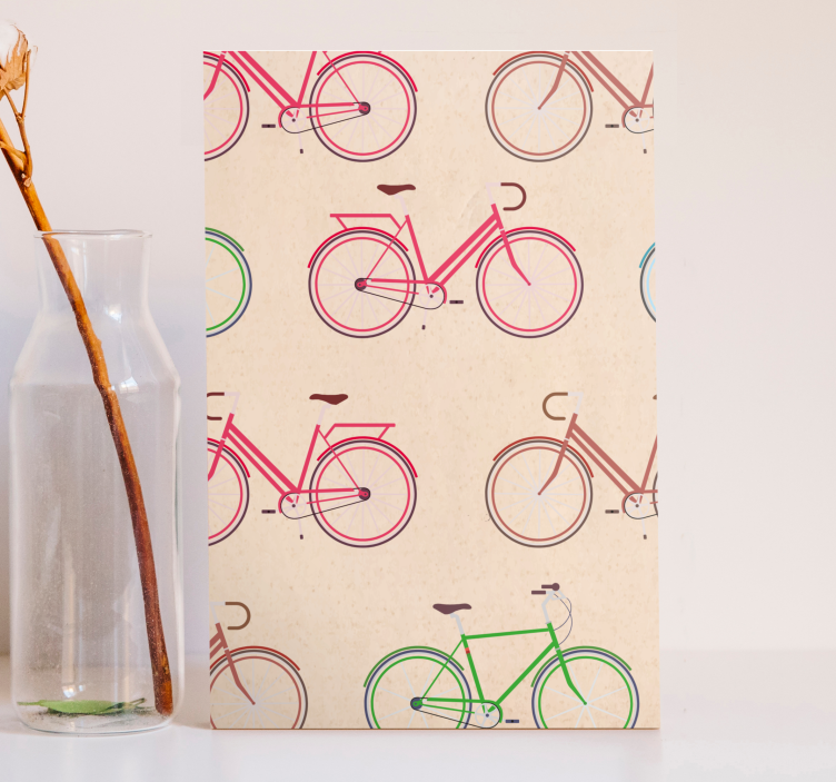 Obraza sport barevné vzory na bicyklech - TenStickers