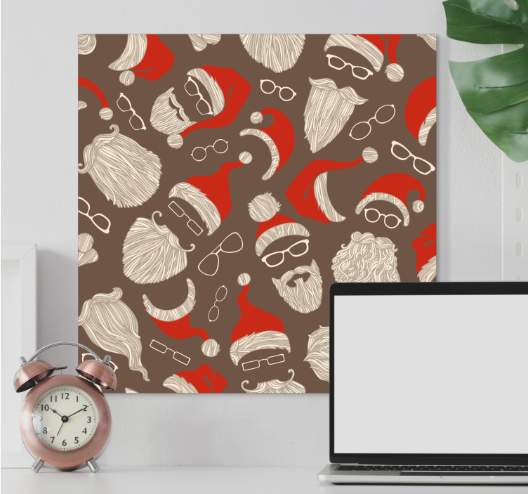 Obraza zvířat s vánočními tvářemi santa - TenStickers