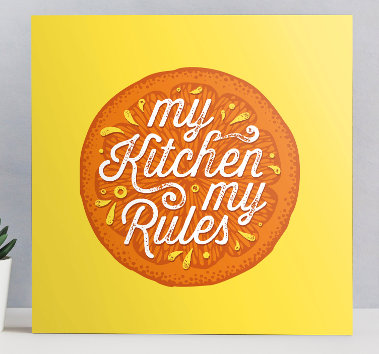 Oranžové ruční kreslení kuchyňské ovocné obraz - TenStickers