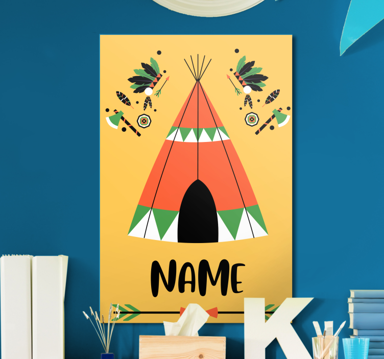 Personalizované teepee Dětská ložnice obraz - TenStickers