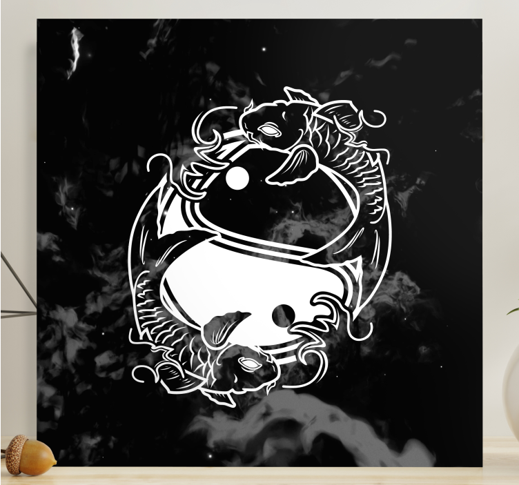 Yin yang bilance ryby zen obraz - TenStickers
