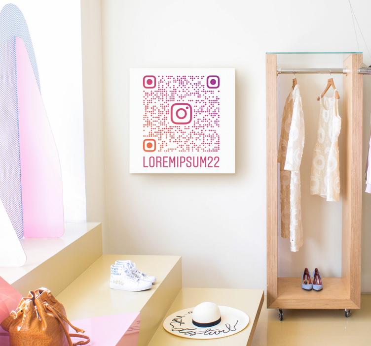 Vlastní instagram QR kód Přizpůsobitelný obraz - TenStickers