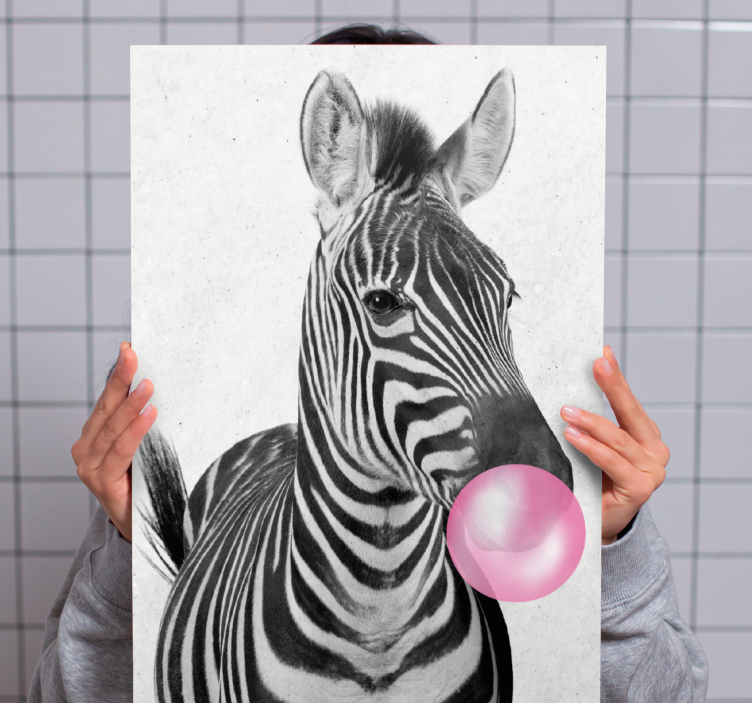 Zebra zvířecí žvýkačka moderní obraz - TenStickers