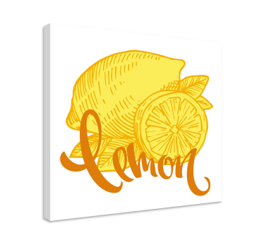 Oranžová a citronová skica ovoce obraz umění - TenStickers