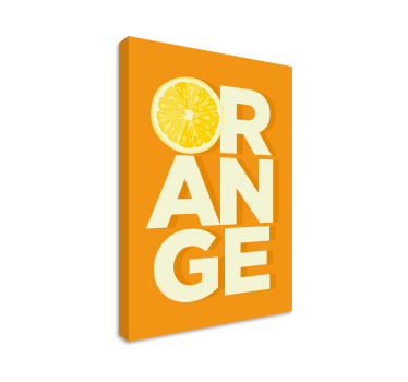 Obraz oranžový text ovoce obraz umění - TenStickers