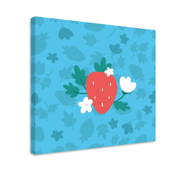 Květinový vzor a ovoce obraz umění - TenStickers