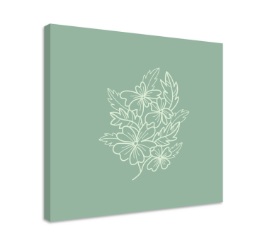Zelené minimalistické pěkné kuchyňské obraz umění - TenStickers