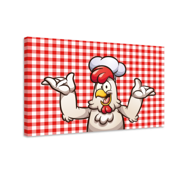 Kreslený kuřecí kuchař pták obraz nástěnné umění - TenStickers