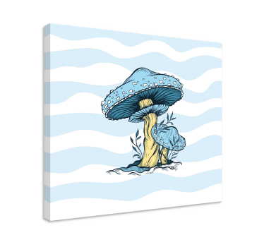 Modrá houba ilustrace kuchyň obraz umění - TenStickers