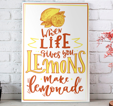 Citron skica citát ovoce obraz umění - TenStickers